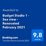 Budget Studio 1 - Sea View - Renovated February 2021