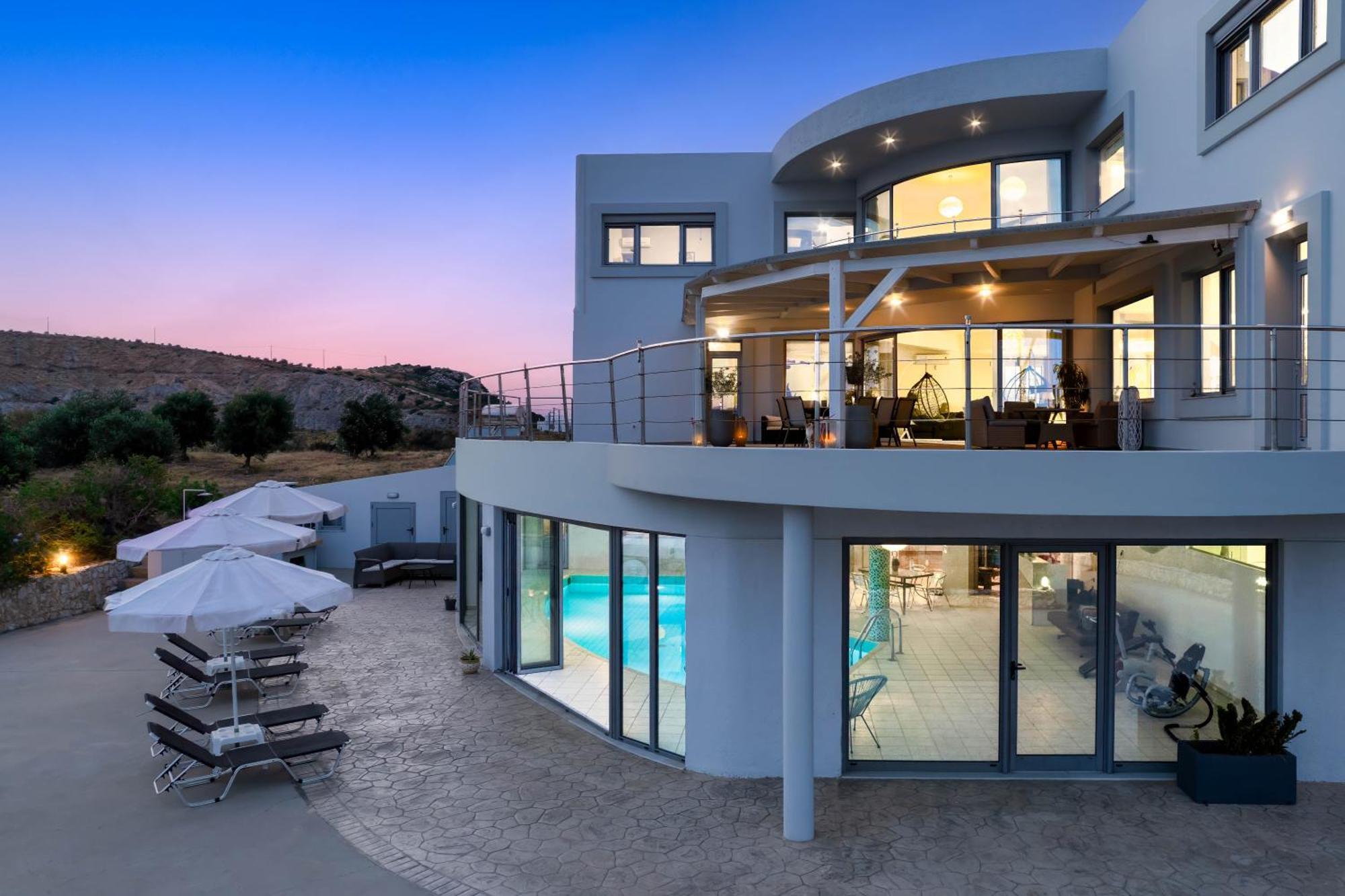 Zafira - Seaview Manor With Heated Pool Willa Kallithéa
